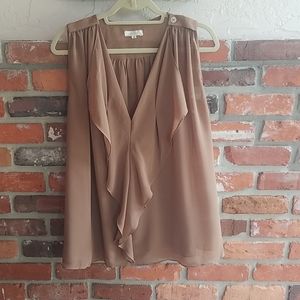 Light Brown Chiffon Blouse
